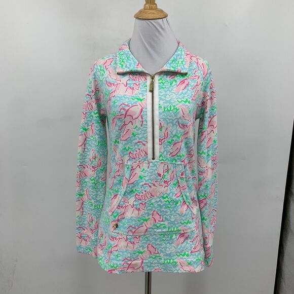 Lilly Pulitzer Top Women XS Extra Small Skipper Popover UPF 50 Half Zip Pullover - Picture 2 of 12